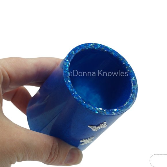 NWOT Blue Resin Container, Bath Accessory - Picture 4 of 8